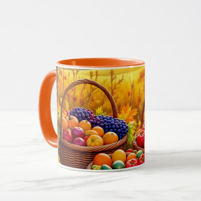 Golden autumn harvest mug (Front Left)