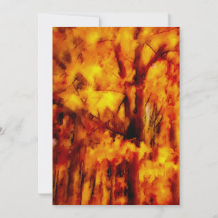 Golden Autumn Impressions Thank You Card
