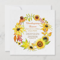 Golden Autumn Invitation