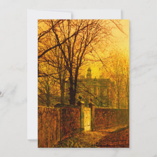 Golden Autumn John Atkinson Grimshaw Invitation