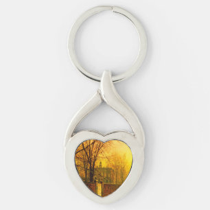 Golden Autumn John Atkinson Grimshaw Key Ring
