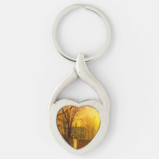 Golden Autumn John Atkinson Grimshaw Key Ring (Front)