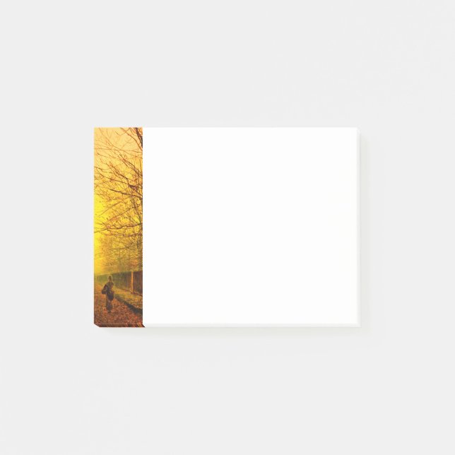 Golden Autumn John Atkinson Grimshaw Post-it Notes (Front)