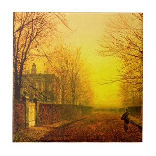 Golden Autumn John Atkinson Grimshaw Tile