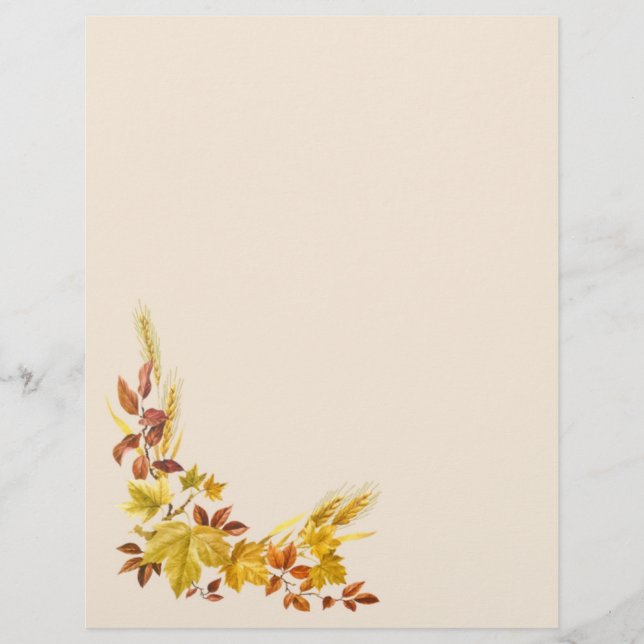 Golden autumn leaves Letterhead (Front)