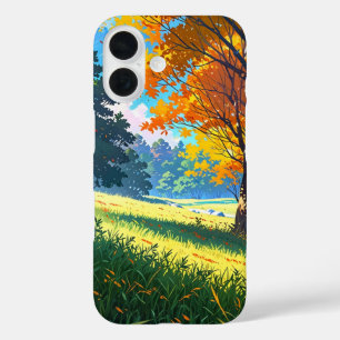 Golden Autumn Meadow iPhone 16 Case