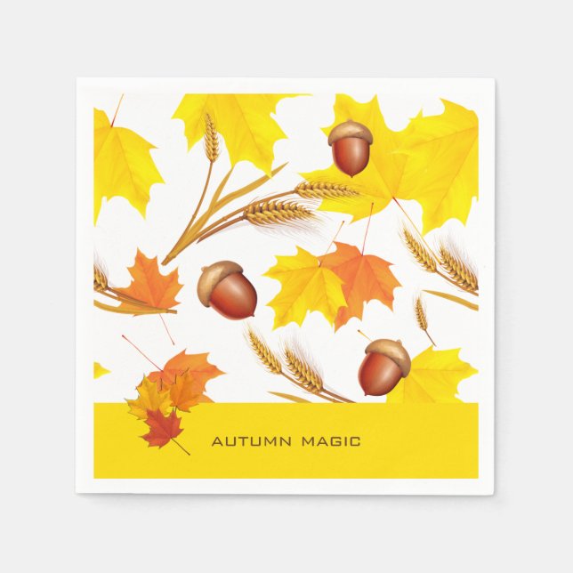 Golden Autumn Napkin (Front)