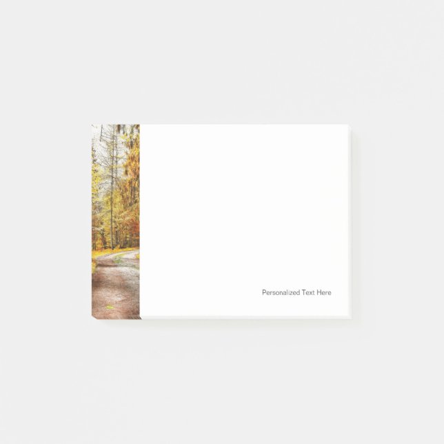 Golden Autumn, Path In Forest Post-it Notes (Front)