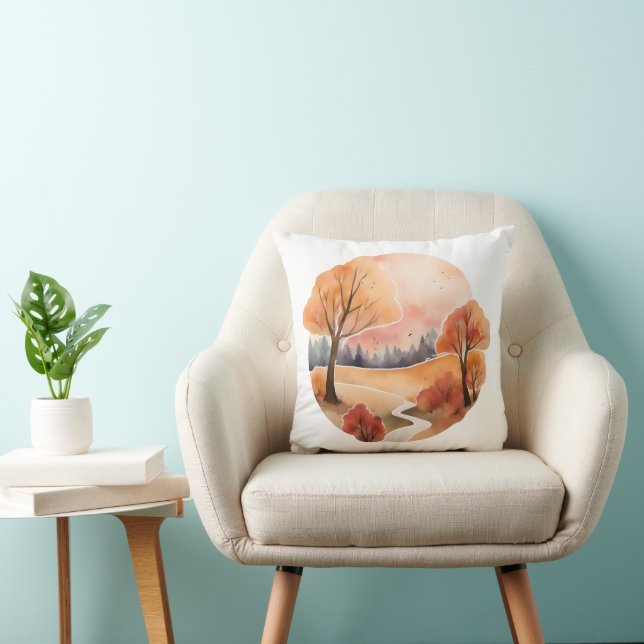 Golden Autumn Pathway Cushion (Chair)