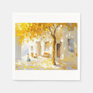Golden Autumn Serenity Napkin