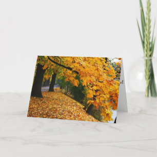 Golden Autumn Trees Card