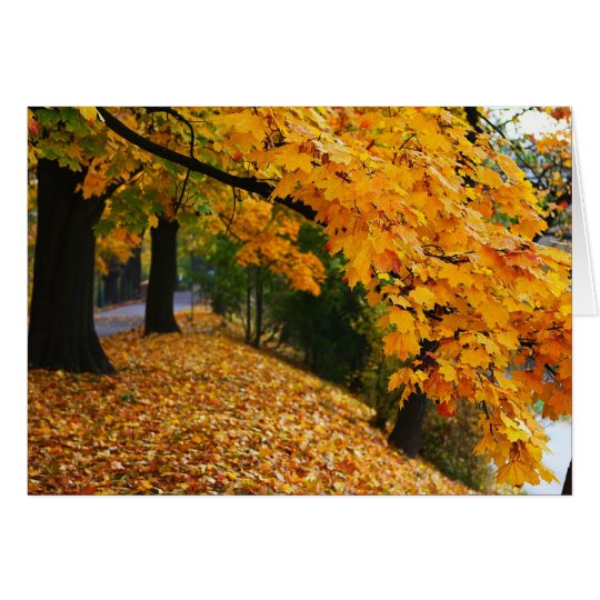 Golden Autumn Trees Card