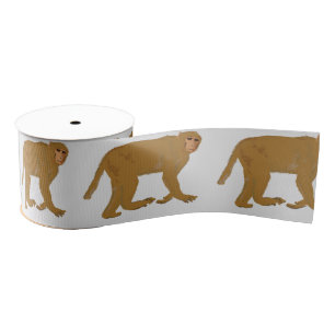 Golden Baboon Monkey Art   Grosgrain Ribbon