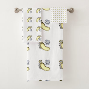 Golden Baby Foot Bath Towel Set