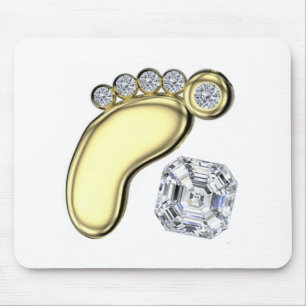 Golden Baby Foot Mouse Mat