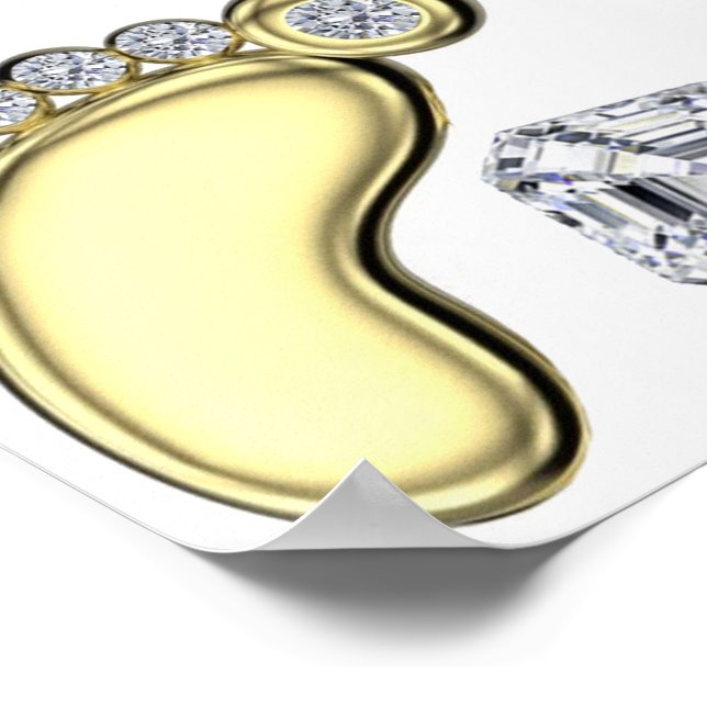 Golden Baby Foot Poster (Corner)