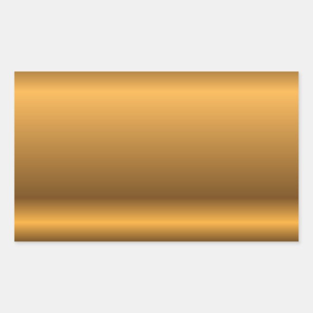 Golden background rectangular sticker (Front)