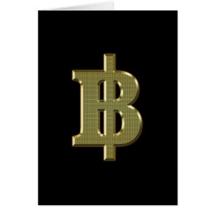 GOLDEN BAHT SIGN ฿ Thai Money Currency ฿