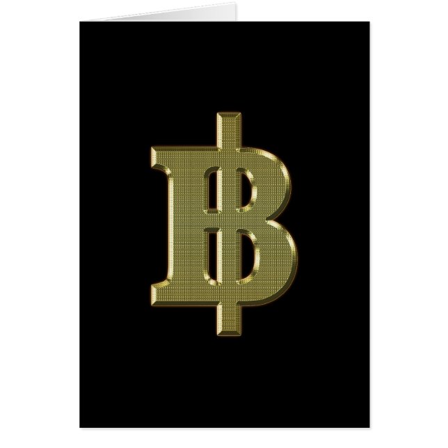 GOLDEN BAHT SIGN ฿ Thai Money Currency ฿ (Front)