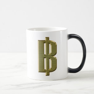 GOLDEN BAHT SIGN ฿ Thai Money Currency ฿ Magic Mug