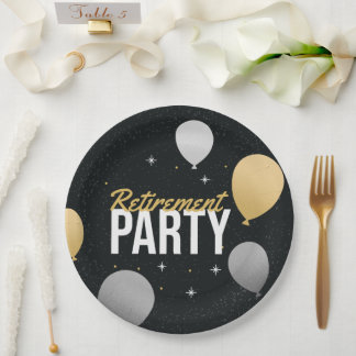 Golden Balloon Send‑Off Plate