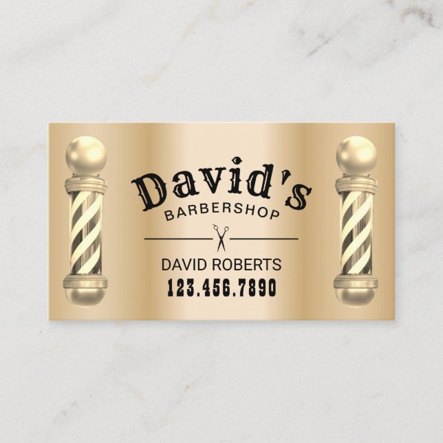Golden Barber Barbershop Hair Stylist Appointment (Front)