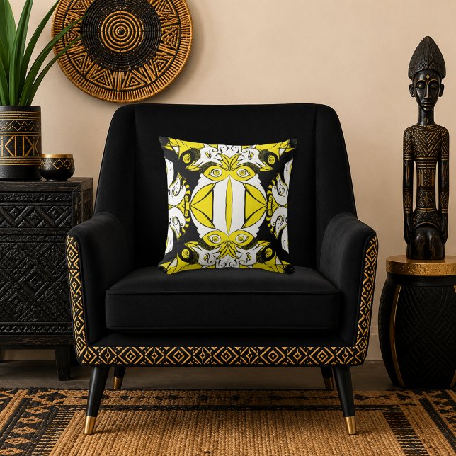 Golden Baroque Abstract Cushion (Creator Uploaded)