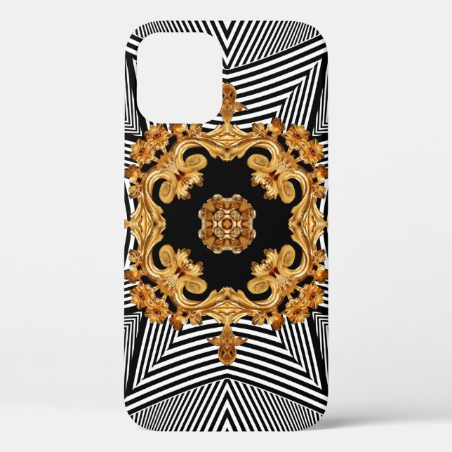 Golden baroque and chains ornament pattern Case-Mate iPhone case (Back)