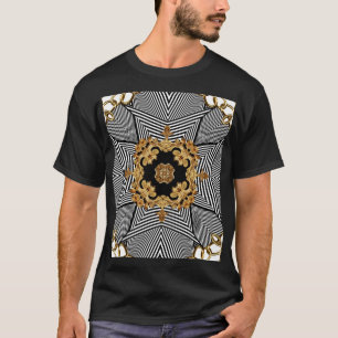 Golden Baroque: Elegant Chains Ornament T-Shirt