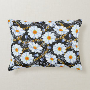 Golden Baroque: Floral Chain Texture Decorative Cushion