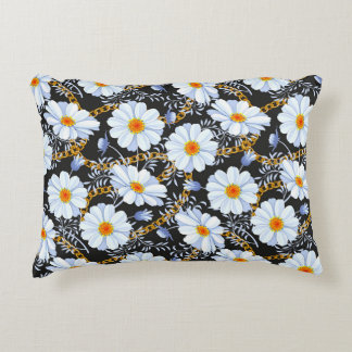 Golden Baroque: Floral Chain Texture Decorative Cushion