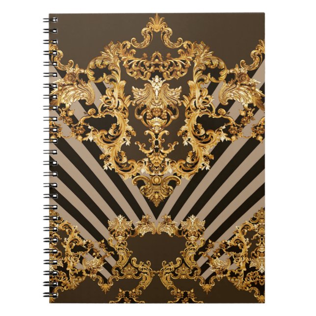 Golden baroque: geometric pattern design notebook (Front)