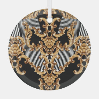 Golden baroque, intricate ornament design.