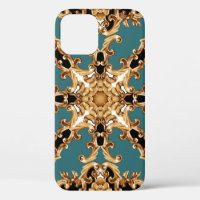 Golden baroque, luxurious ornament design.