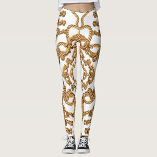 Golden Baroque: Luxurious Ornament Design. Leggings