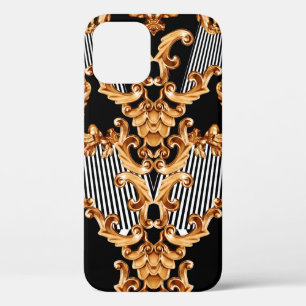 Golden baroque ornament iPhone 12 case