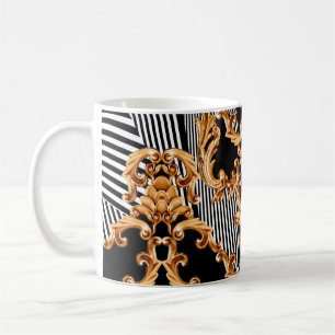 Golden baroque ornament coffee mug