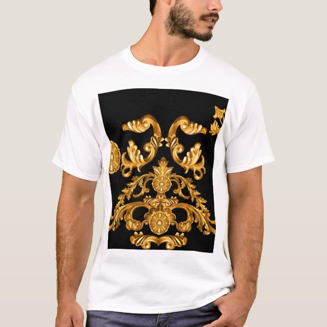 Golden Baroque, Ornamental Elements. T-Shirt (Front)