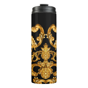 Golden Baroque, Ornamental Elements. Thermal Tumbler