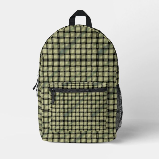 Golden Basket Weave Backpack  (Front)