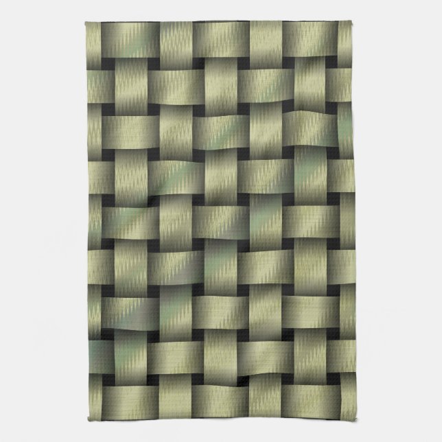 Golden Basket Weave Tea Towel (Vertical)