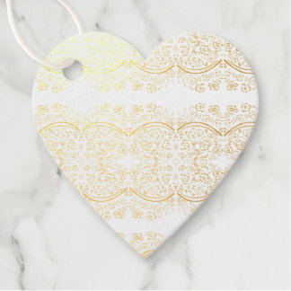 Golden Basket with Handle Favour Tags