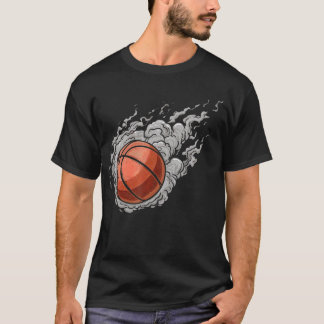 Golden Basketball Splatter Motion T-Shirt