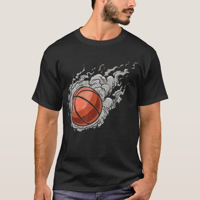 Golden Basketball Splatter Motion T-Shirt (Front)