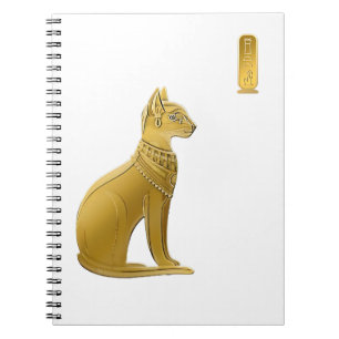 Golden Bastet - Egyptian Cat Goddess of Protection Notebook