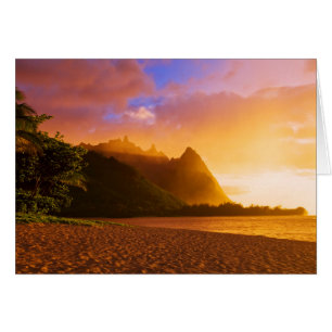 Golden beach sunset, Hawaii