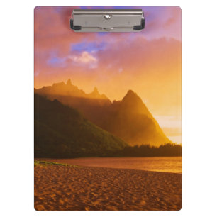 Golden beach sunset, Hawaii Clipboard