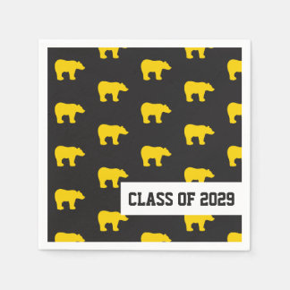 Golden Bear Graduation Party Napkin