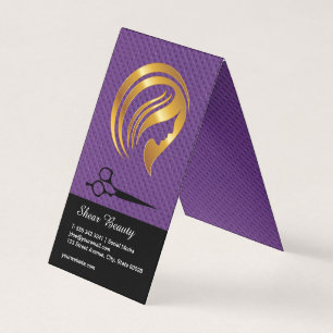 Golden Beauty Logo   Salon Scissors Business Card
