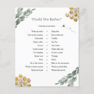 Golden Bee and Eucalyptus Would She Rather Game